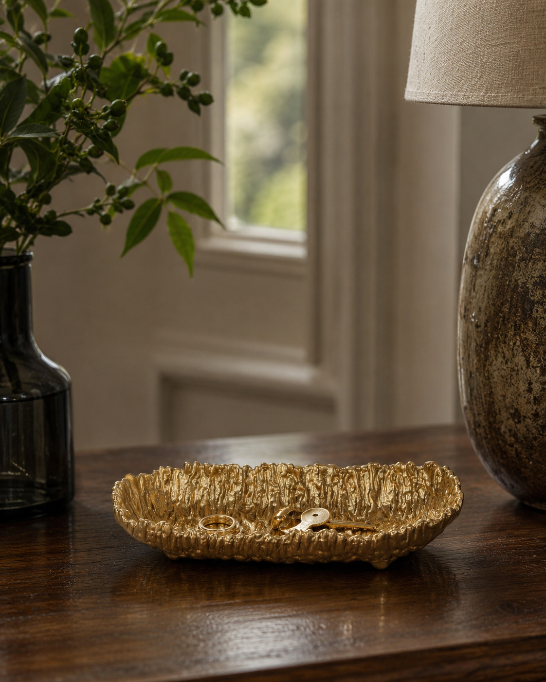 Handcrafted Boat Centerpiece (Gold)