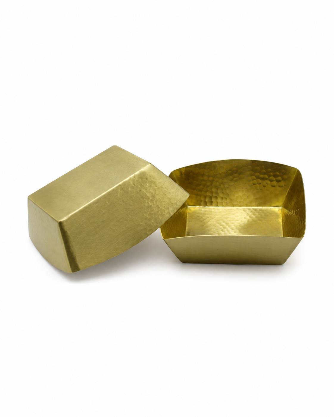 Brass Bowl Square Set of 2 without tin plating 250 ML