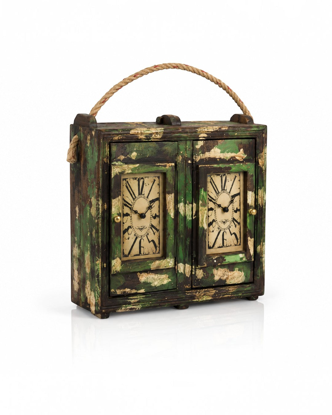 Reclaimed Brick Mould Dual Dial Clock