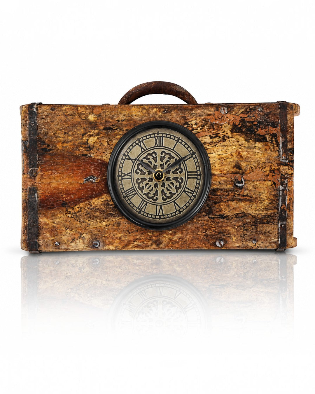 Recycled Iron Block Maker Clock