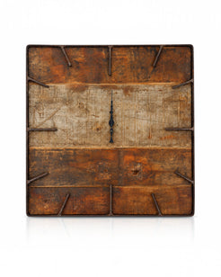 Teak Wood Square Clock