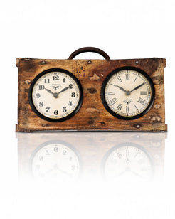Reclaimed Wood Block Maker Dual Time Clock