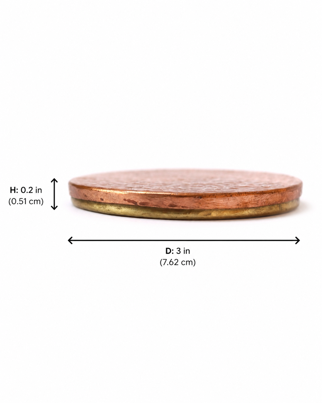 Copper & Brass Coaster Set Of 4