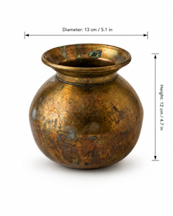 Antique Brass Lota (13x12 cm)