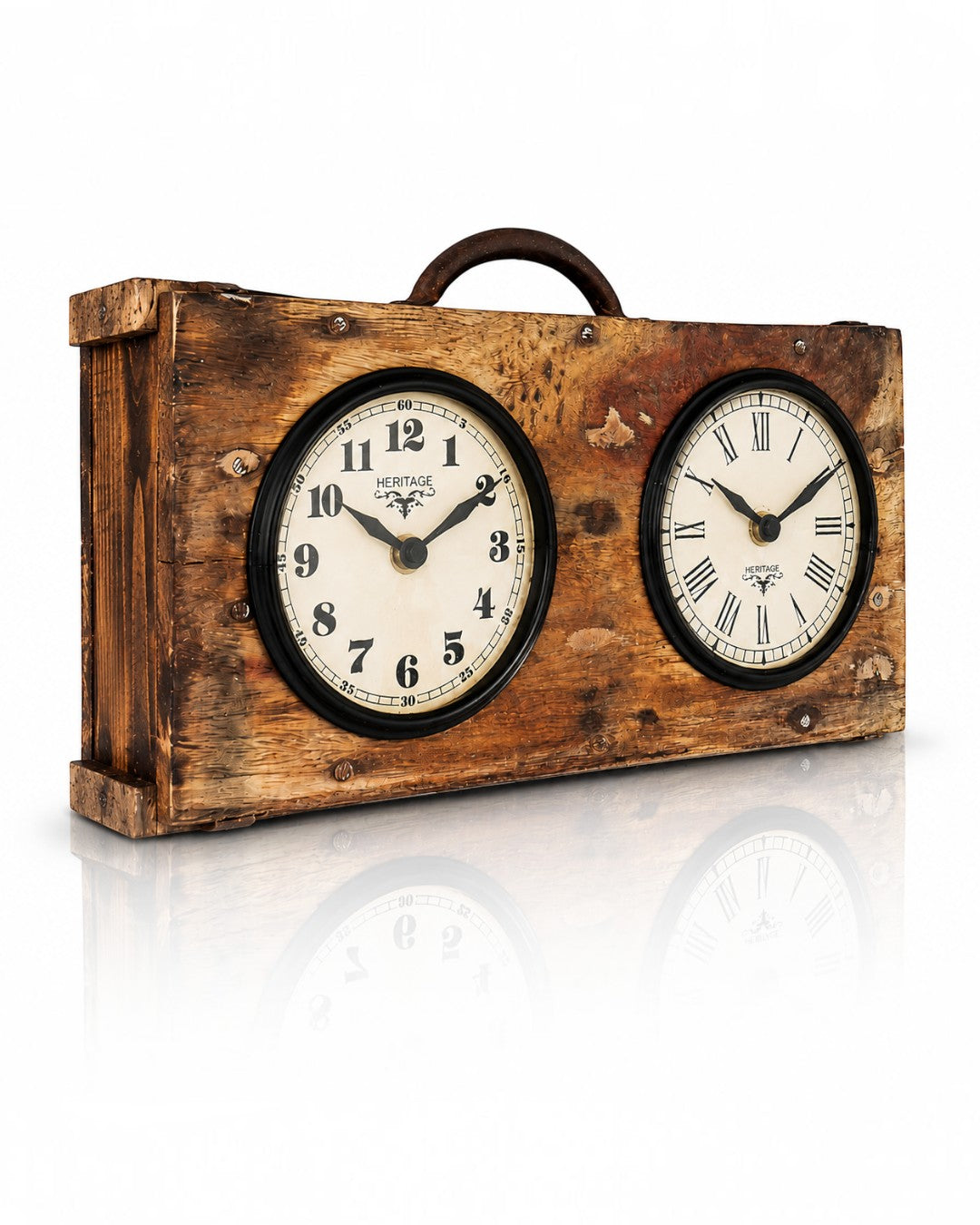Reclaimed Wood Block Maker Dual Time Clock