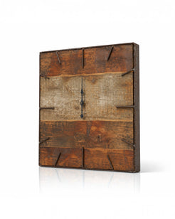 Teak Wood Square Clock