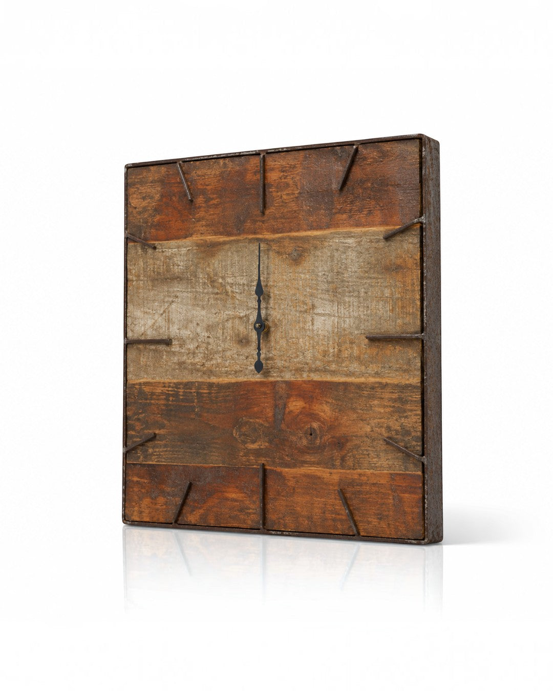 Teak Wood Square Clock