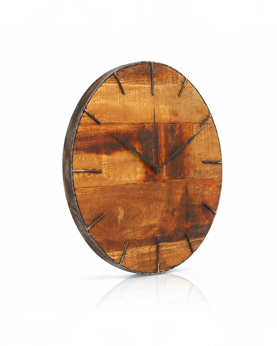 Natural Teak Wood Clock
