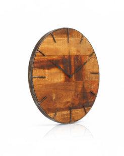 Natural Teak Wood Clock