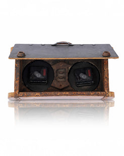 Reclaimed Wood Block Maker Dual Time Clock