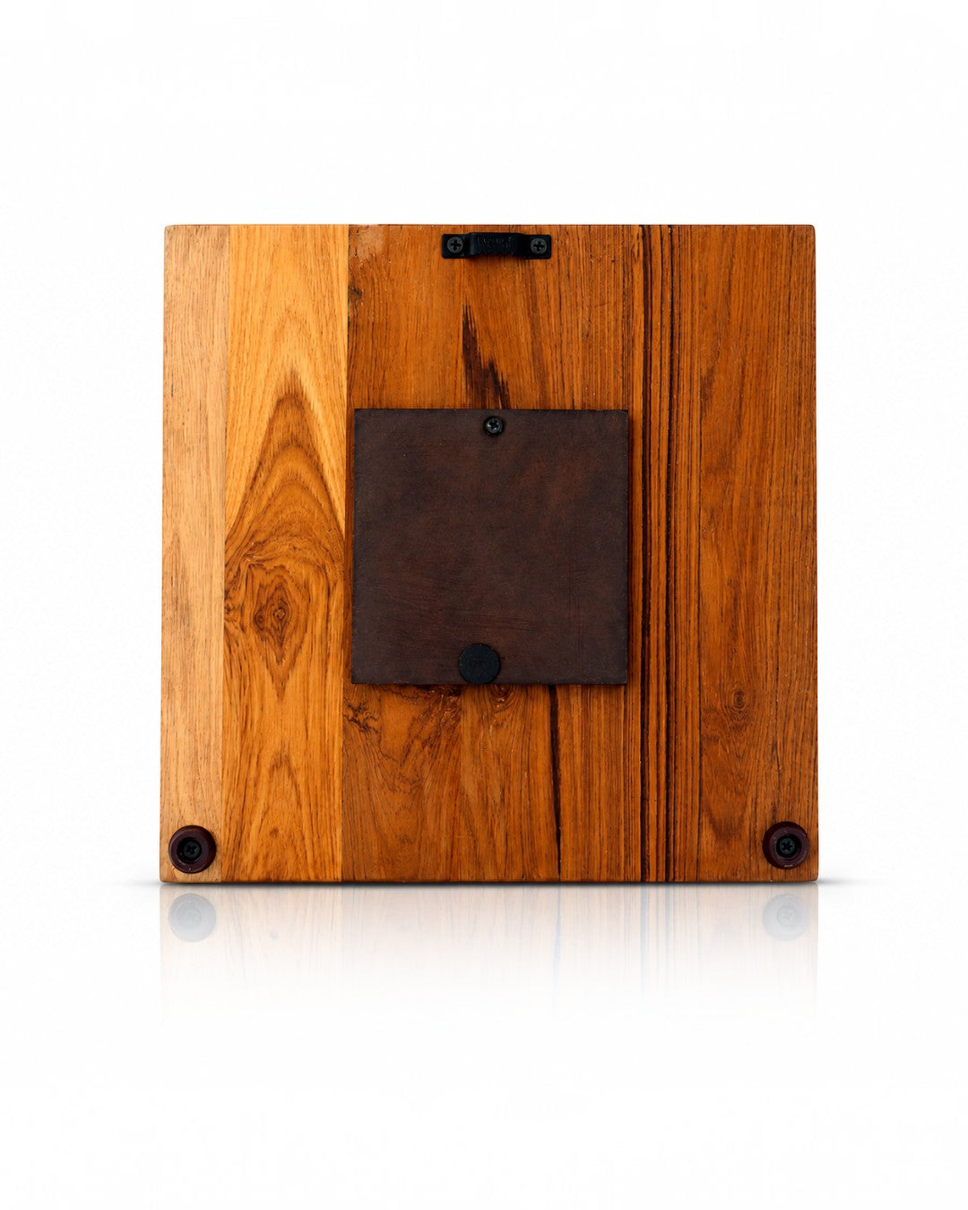 Teak Wood Square Clock