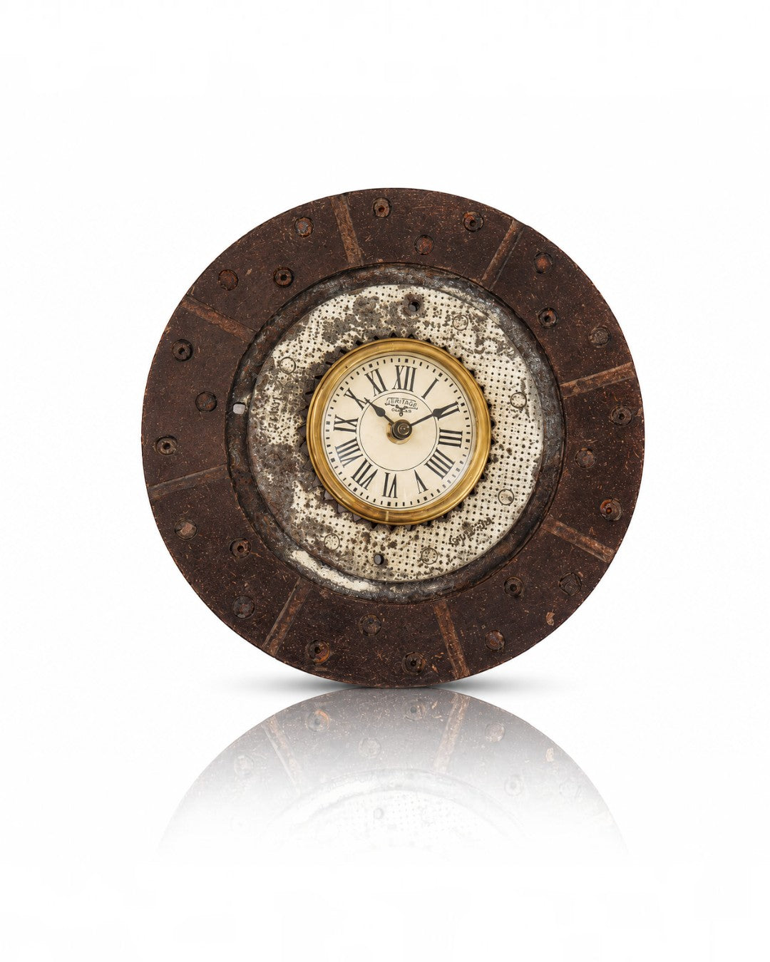 Recycled Iron Clutch Plate Clock