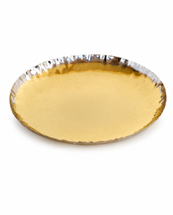 Wrinkled Brass Feather Light Plate