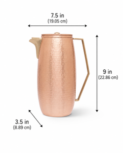 Copper Jug Round 2 Liter