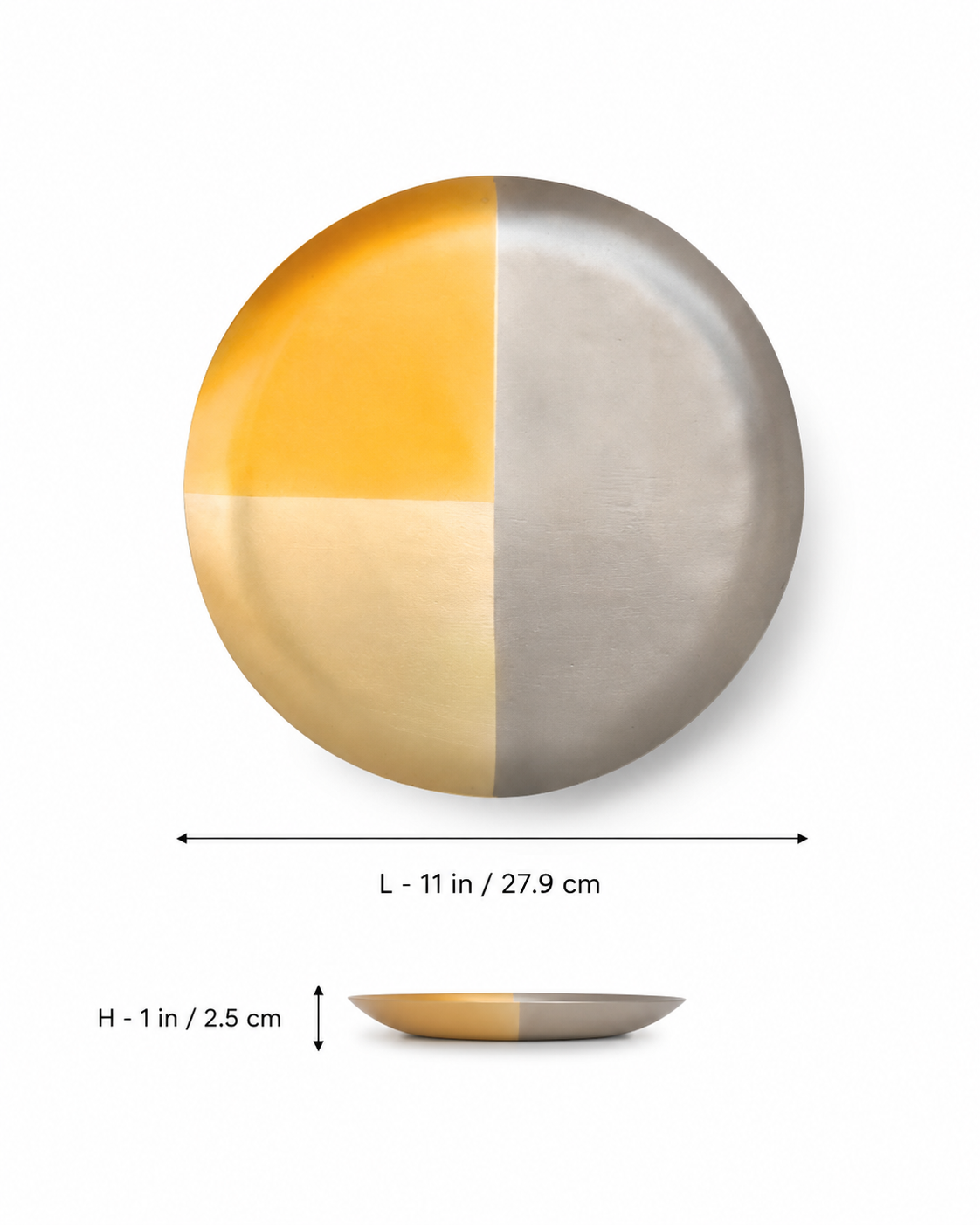 Brass Tricolor Coaster Set of 2