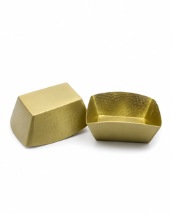 Brass Bowl Square Set of 2 without tin plating 250 ML