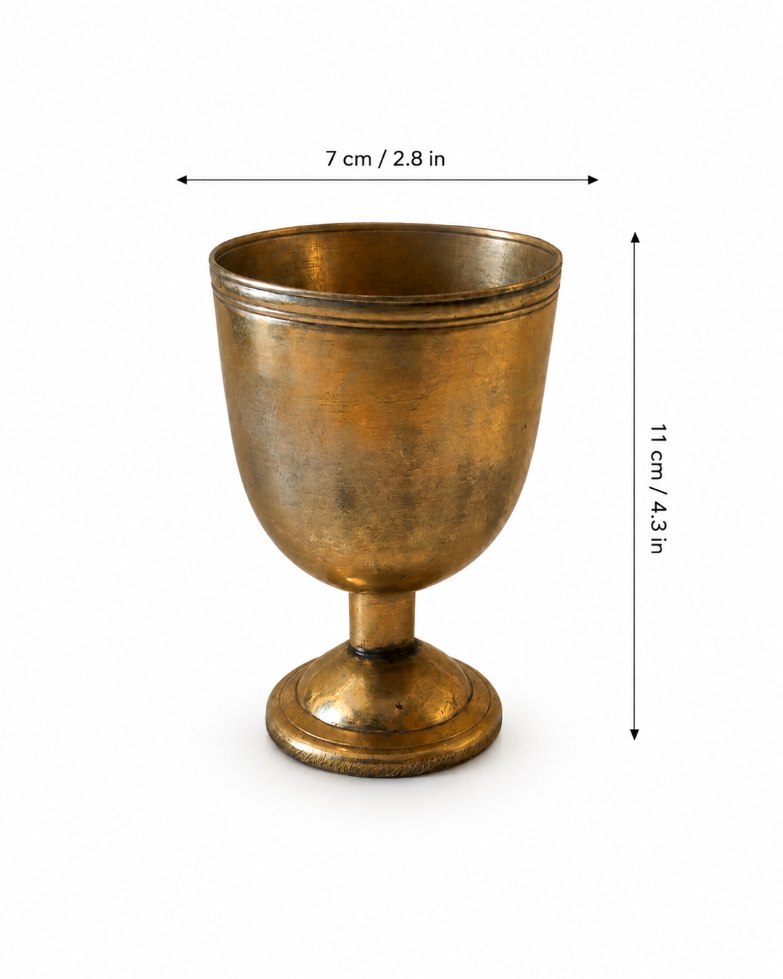 Vintage German Silver Goblet Chalice Cup – 7x11 cm