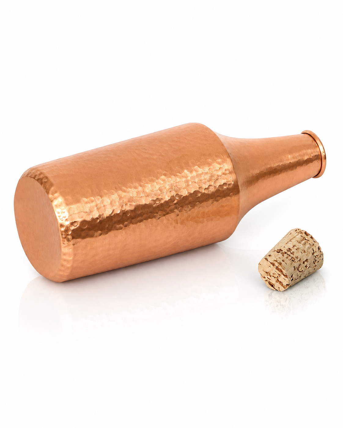 Copper Water Bottle with Cork