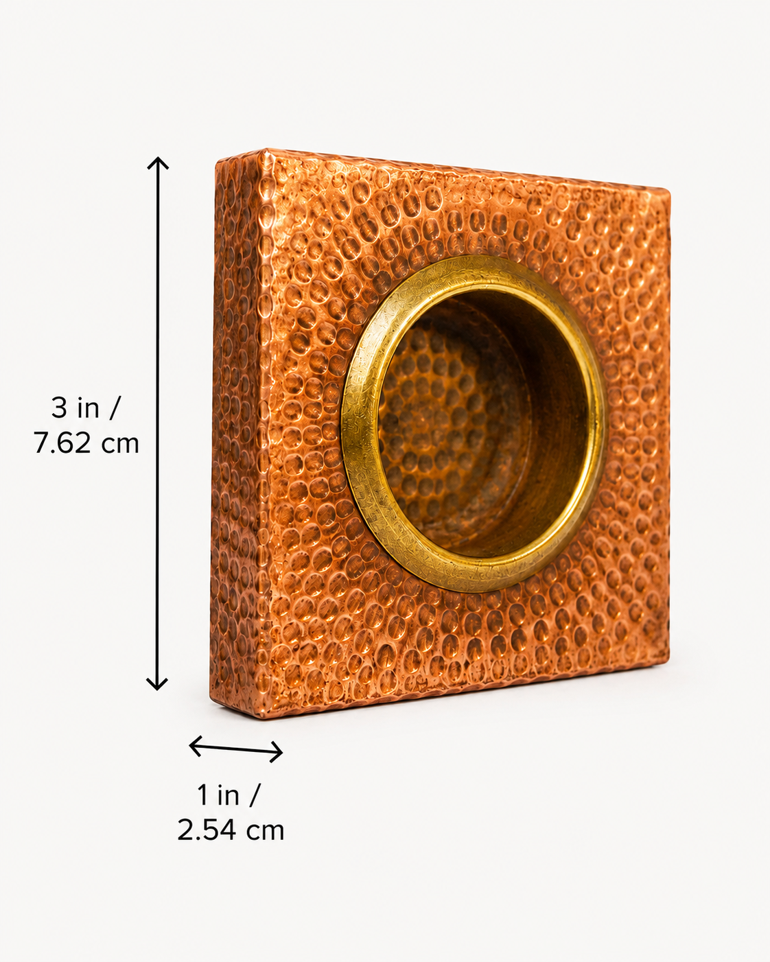 Copper & Brass Tea Light Square