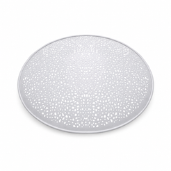 White Gold Finish Iron Tray