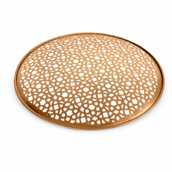 Gold Finish Iron Tray
