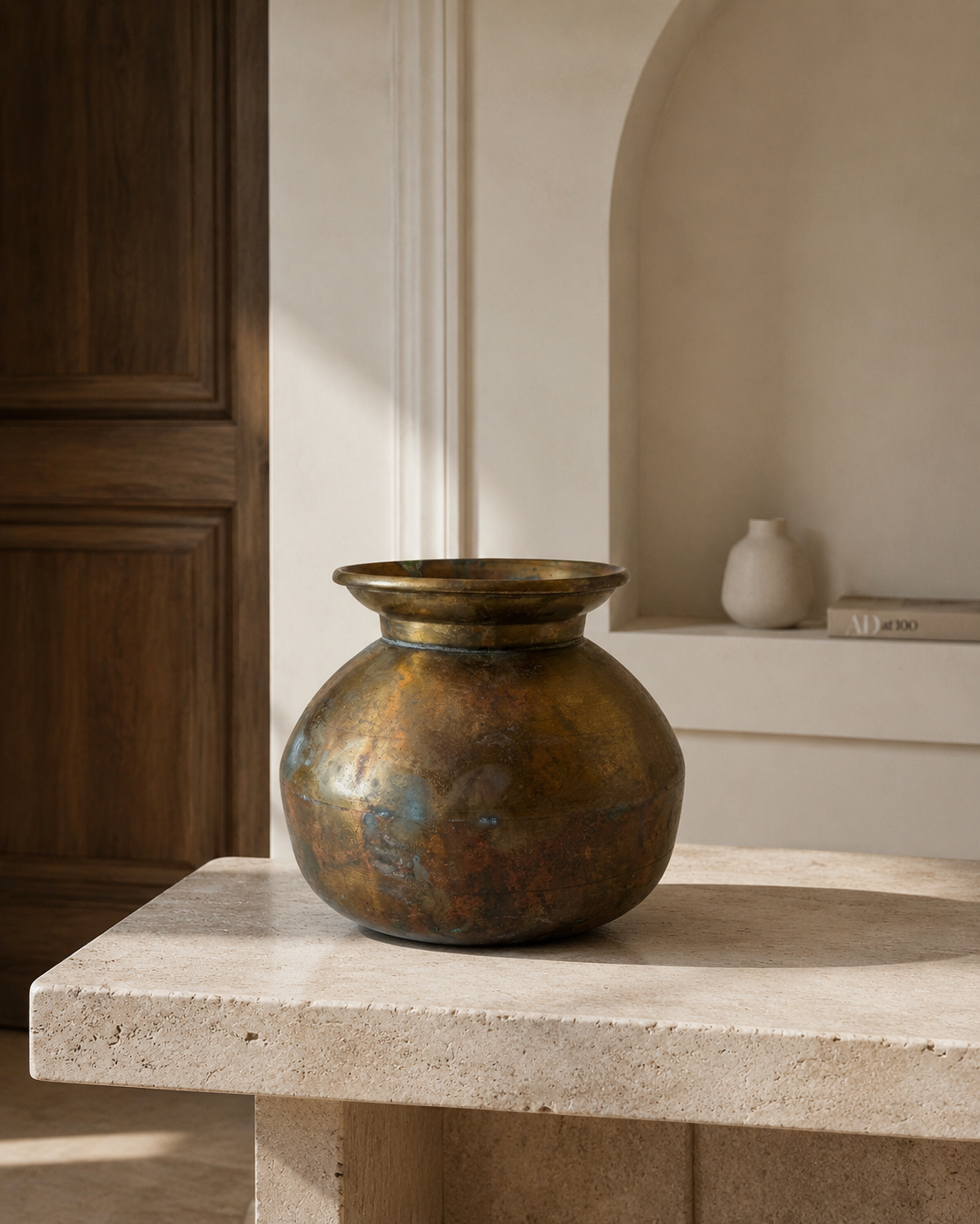 Antique Brass Lota (13x12 cm)