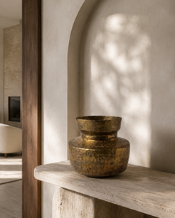 Antique Hammered Brass Lota (13X12.5CM)