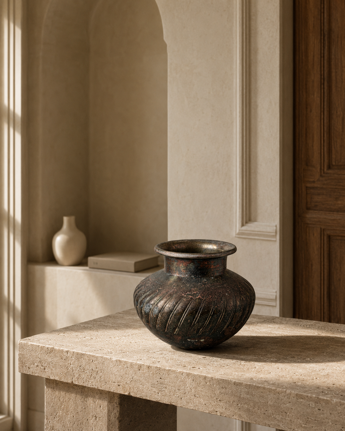 Antique Copper Lota(15X13 CM)