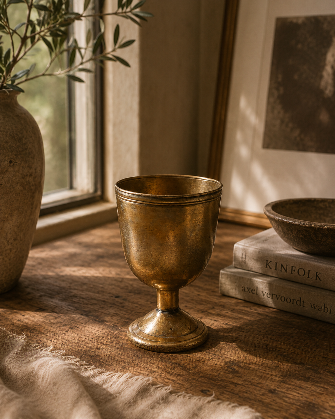 Vintage German Silver Goblet Chalice Cup – 7x11 cm