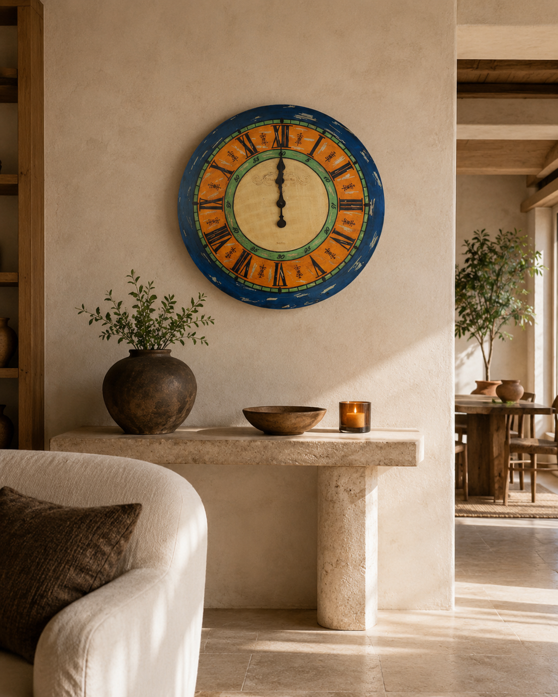 Recycled Iron Dhaal Clock