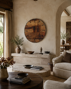 Natural Teak Wood Clock