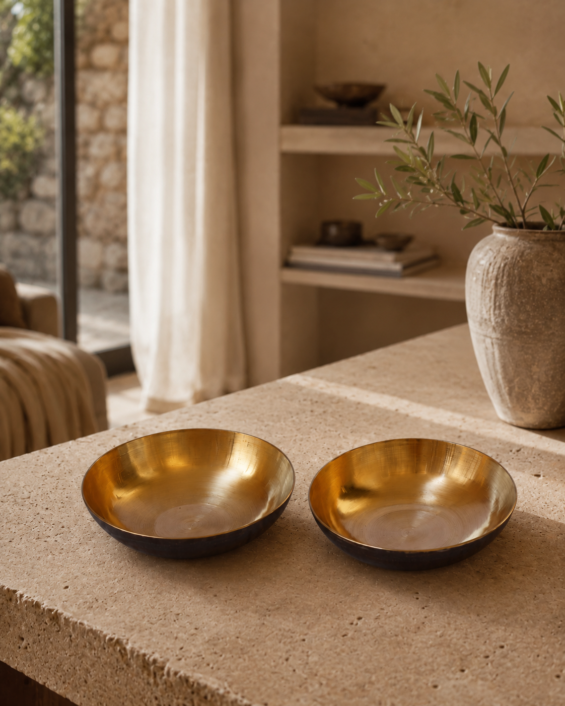 Bronze Dessert Nut Bowl Set of 2, 100ML