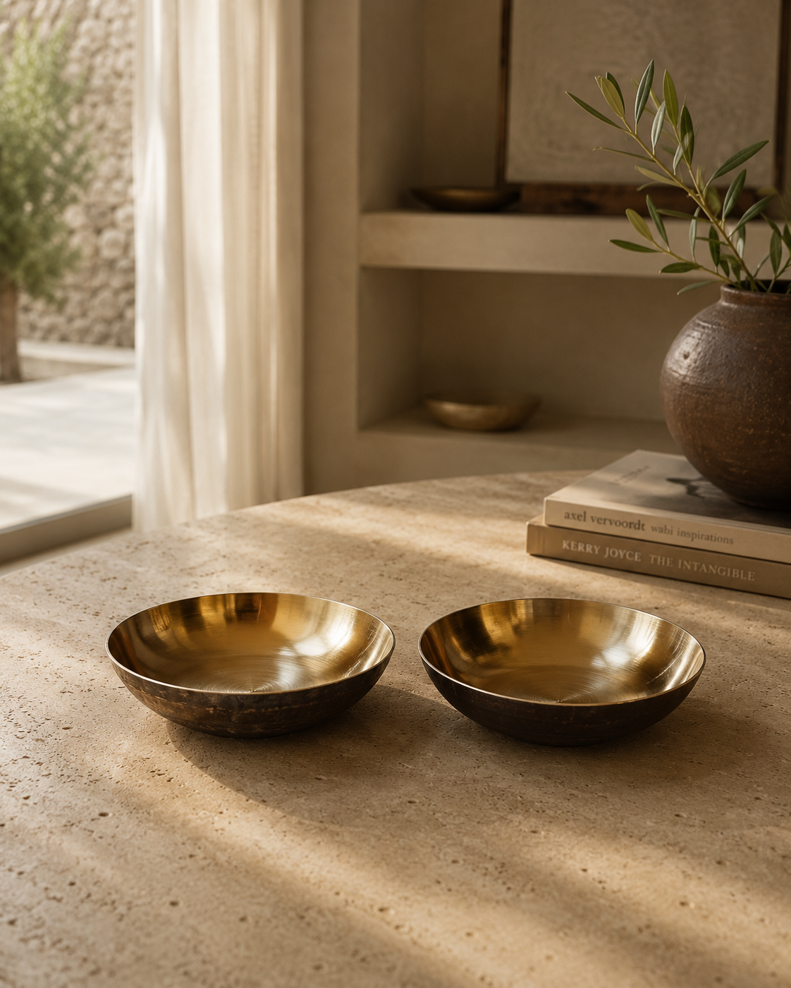 Bronze Soup Dry Fruit Bowl Set of 2, 350 ML