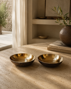 Bronze Soup Dry Fruit Bowl Set of 2, 350 ML