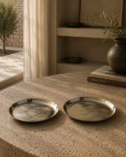Bronze Compact Platters Set of 2