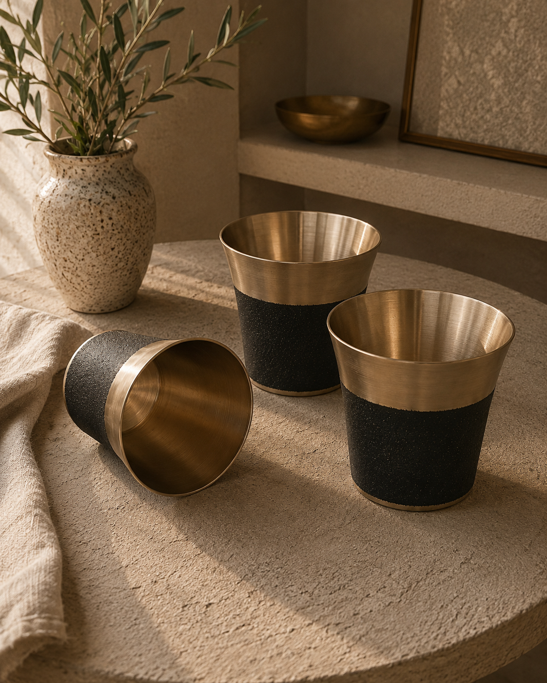 Hand Sculpted Bronze Cup 280 ML