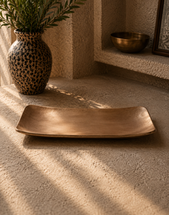 Bronze Long Dessert Plate