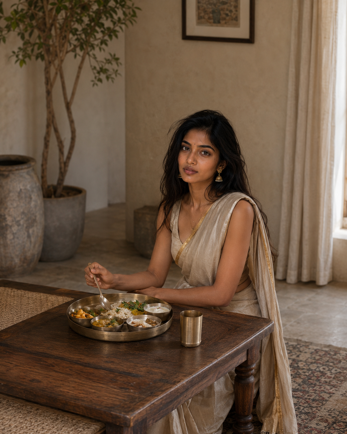 Bronze Dinner Thali Set