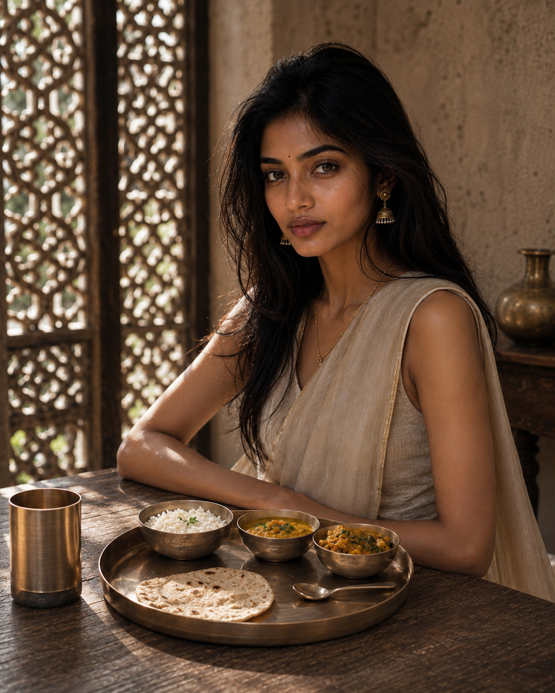 Bronze Dinner Thali Set