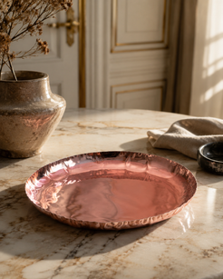 Wrinkled Copper Feather Plate