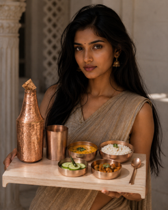 Copper Water Bottle with Cork