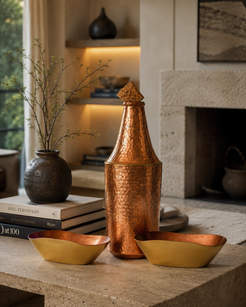 Copper Water Bottle with Cork