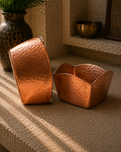 Copper Square Bowl Set of 2