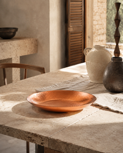 Copper Fruit Platter Round