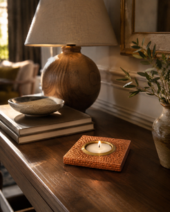 Copper & Brass Tea Light Square