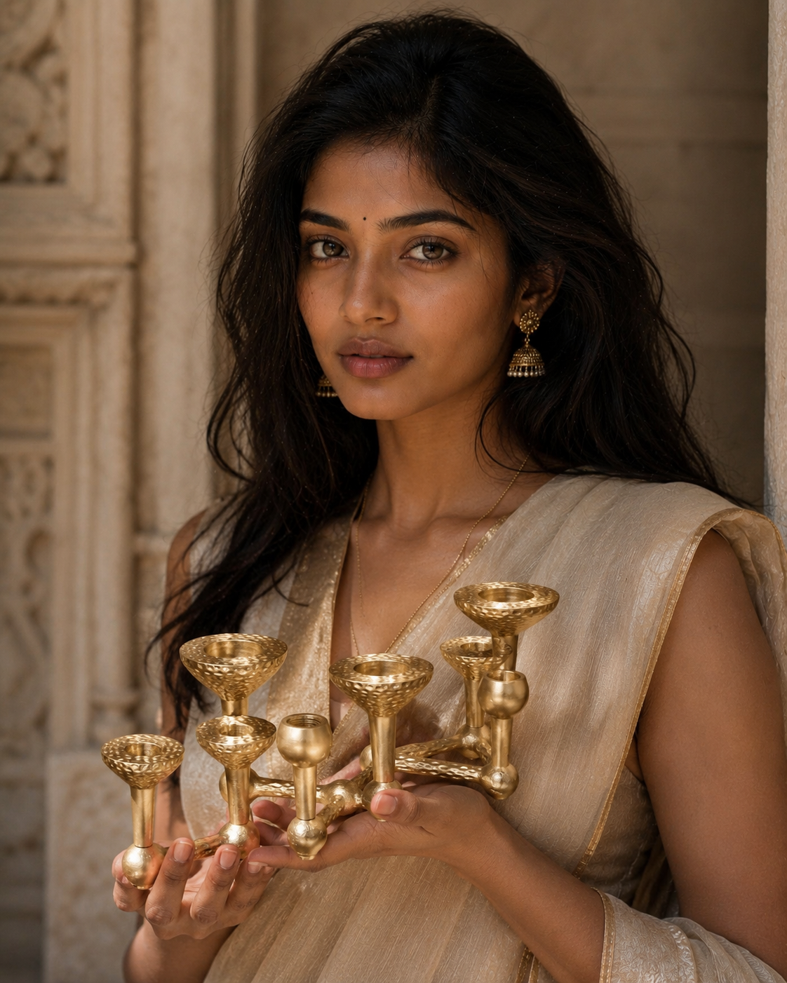 Handcrafted Candleabra(Gold)