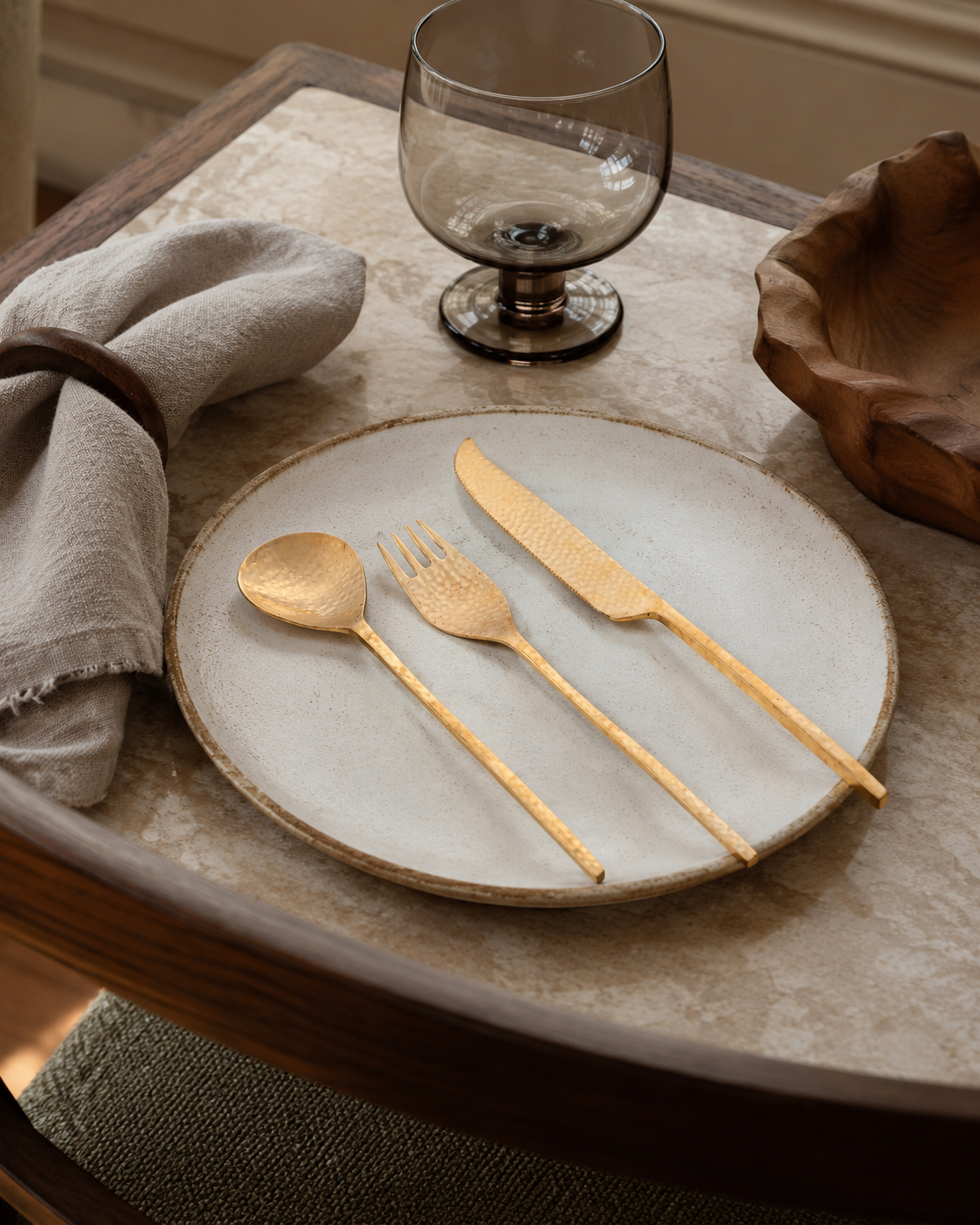 Brass Cutlery 3 Pieces Set