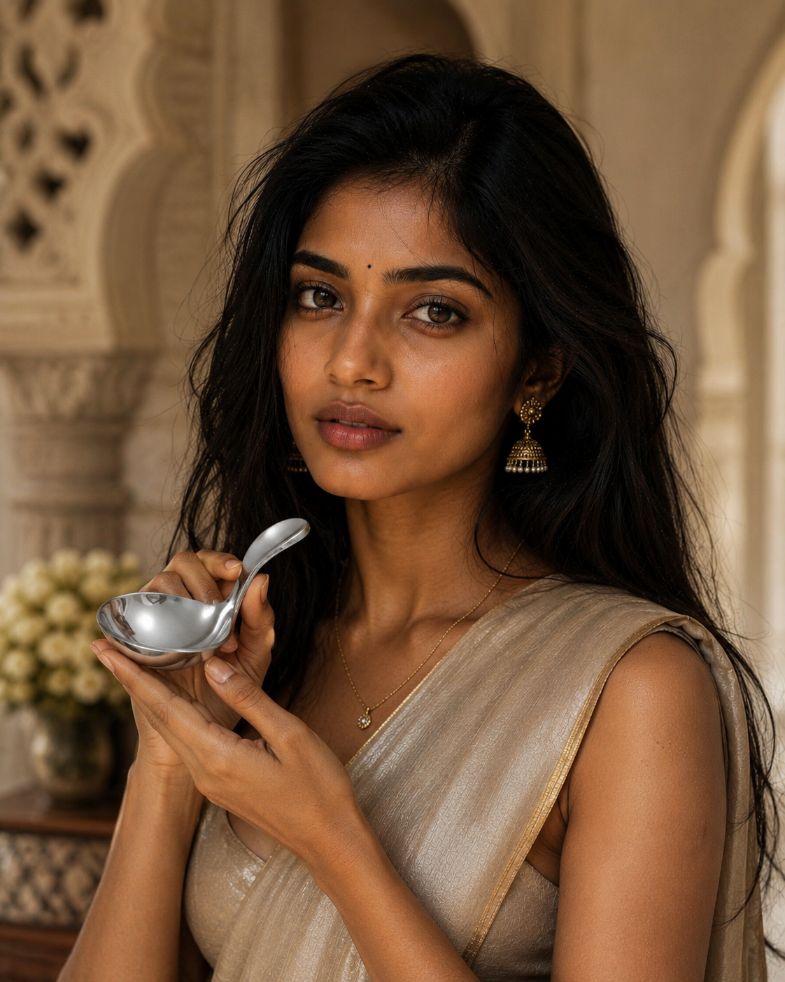 Tea Scoop Silver Plating
