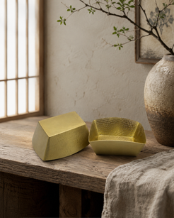 Brass Bowl Square Set of 2 without tin plating 250 ML
