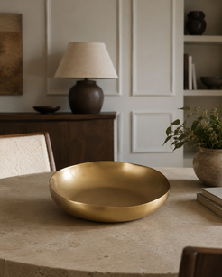 Hand Hammered Brass Centerpiece Bowl (Large)